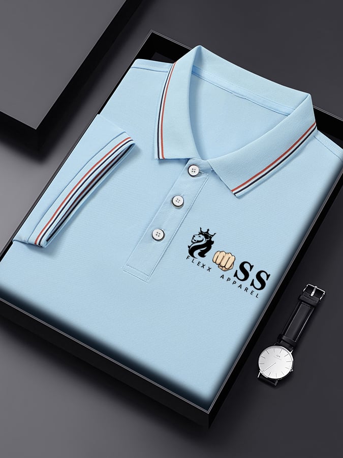 Herren Business Kontrast Polo