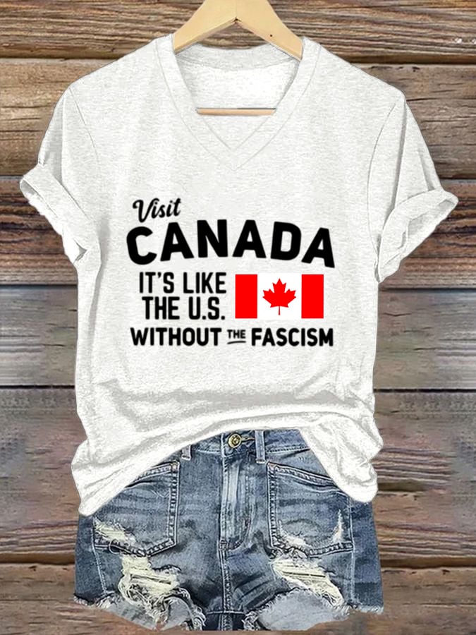 Women's It'S Like The Us Without The Fascism Print T-shirt