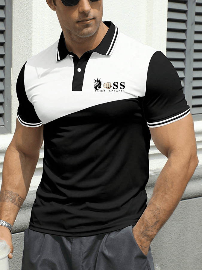 Lässiges Poloshirt für Herren mit Buchstabendruck