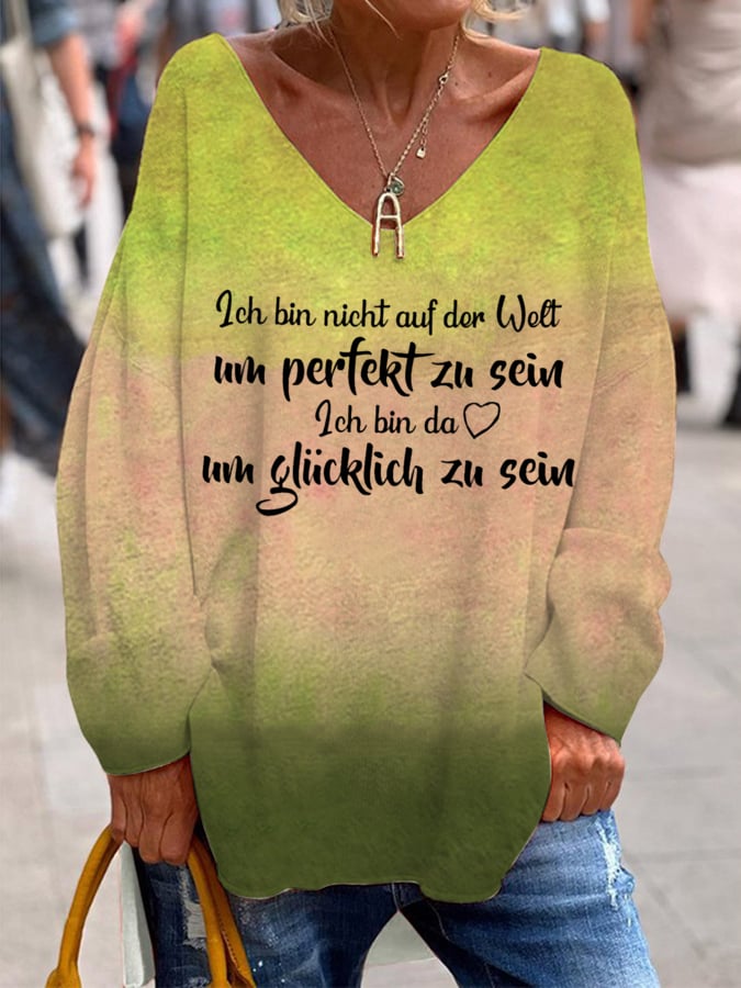 Ich bin nicht auf der Welt um perfekt zu sein-Sweatshirt