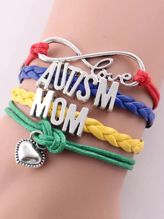 Infinity Love Autism Awareness Bracelet (Mum, Sister, Dad, Nana, Grandma, Aunt, Mom)