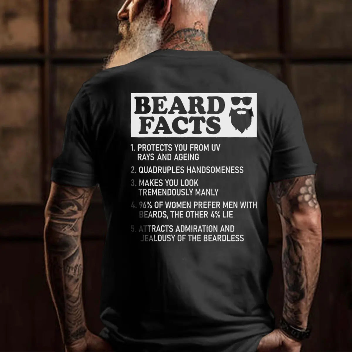 Viking Beard Facts Printed Men's T-shirt
