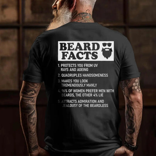 Viking Beard Facts Printed Men's T-shirt