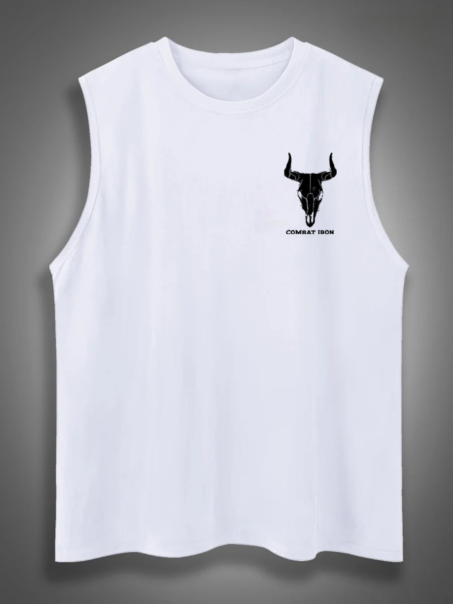 If Genders Confuse You Go Milk A Bull Print Cotton Sleeveless Tank Tops