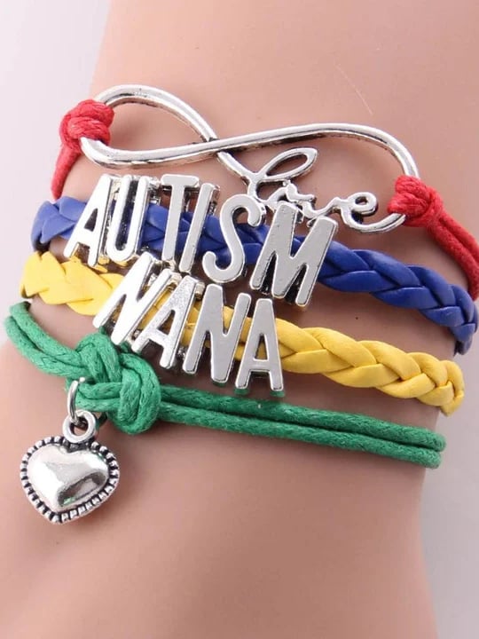 Infinity Love Autism Awareness Bracelet (Mum, Sister, Dad, Nana, Grandma, Aunt, Mom)