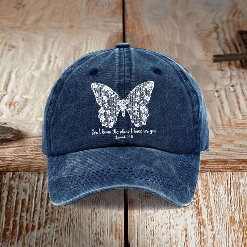 Women'S Casual Butterfly Faith Print Baseball Cap