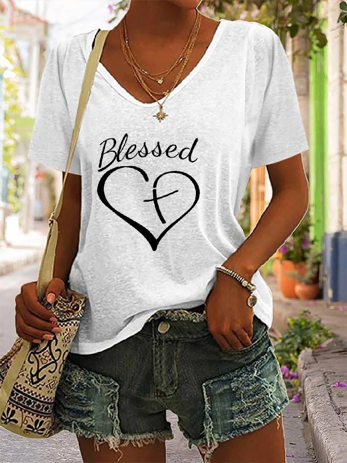 Women's jesus has my back reversible print t-shirt