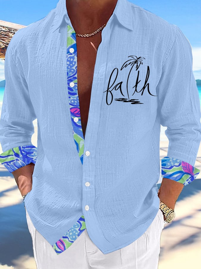 Men's Faith Printed Long Sleeve Shirt