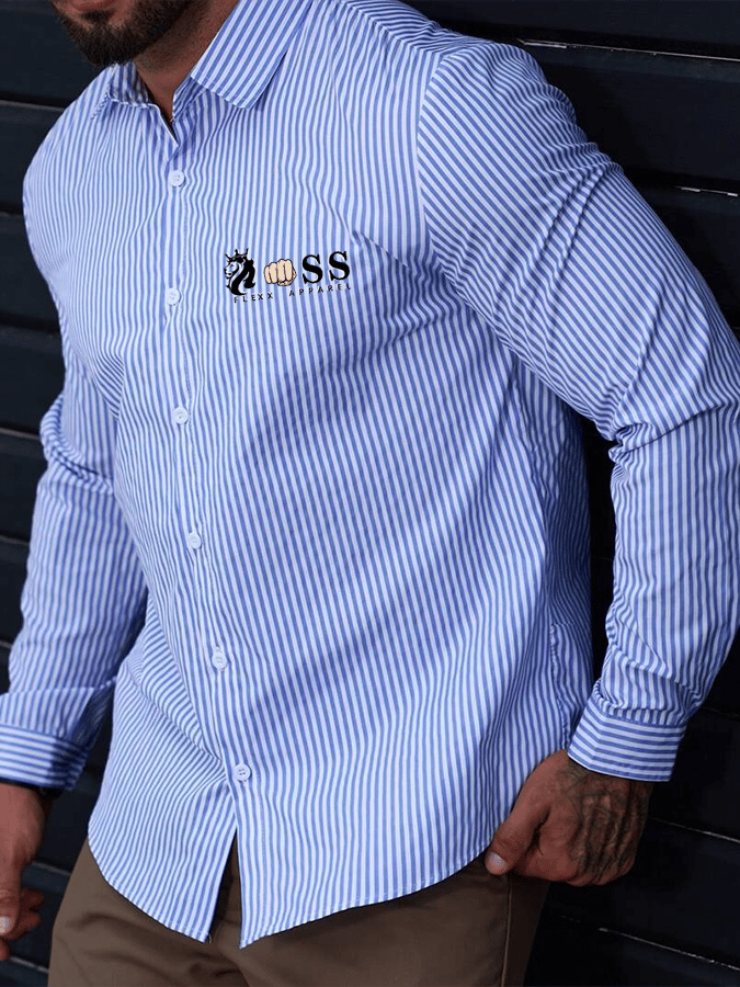 Gestreiftes Business-Casual-Hemd für Herren