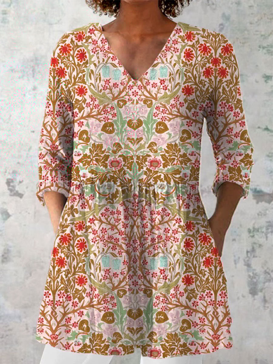 Women's Art Iris Floral Blouse