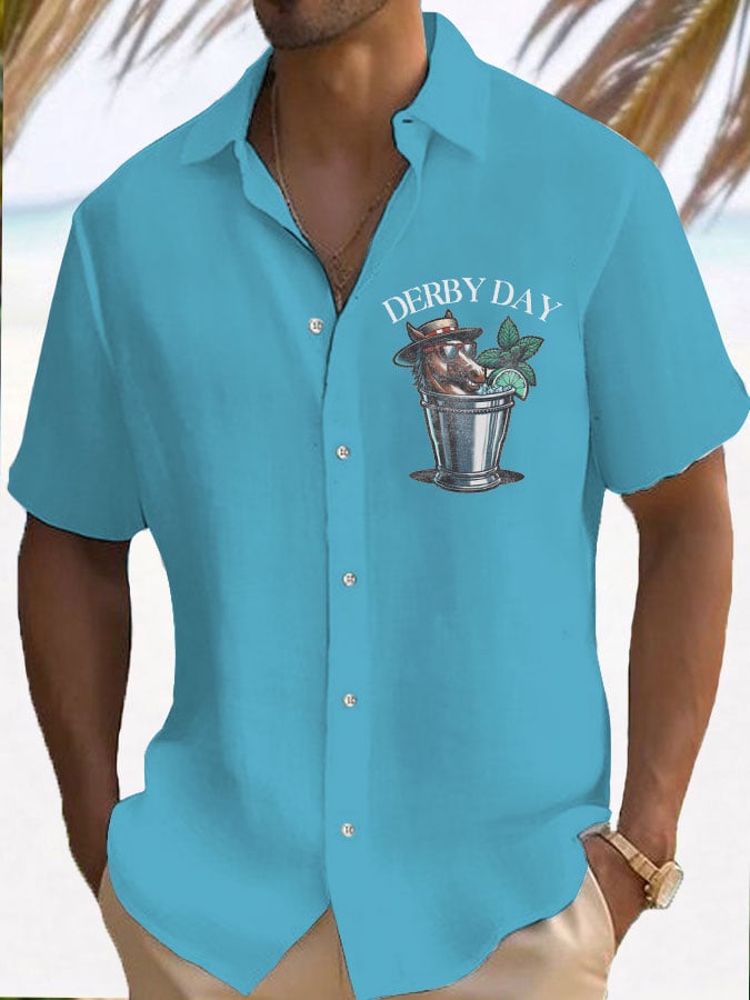 Men's Derby Day Printed Resort Shirt