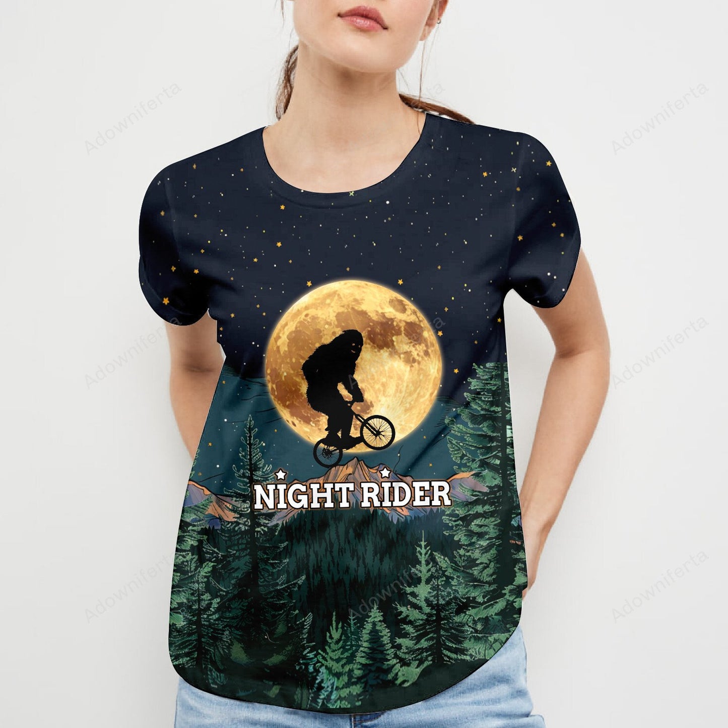 Bigfoot Night Rider All Over Print Shirt