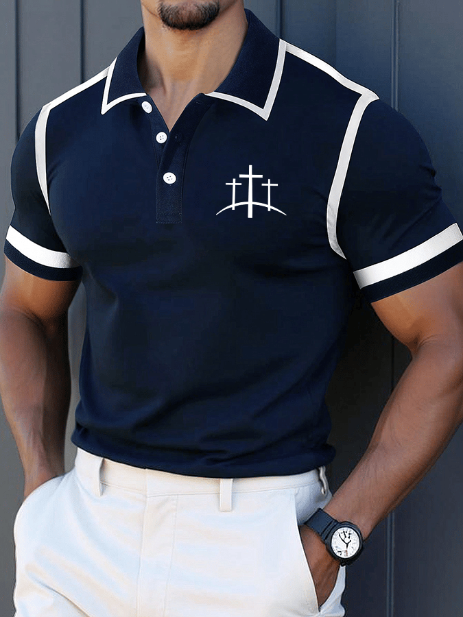 Men's Faith Casual Printed Polo Shirt