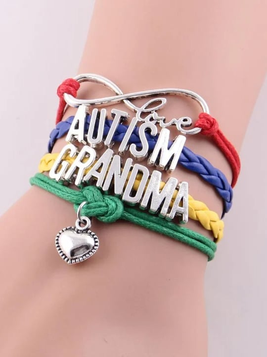 Infinity Love Autism Awareness Bracelet (Mum, Sister, Dad, Nana, Grandma, Aunt, Mom)