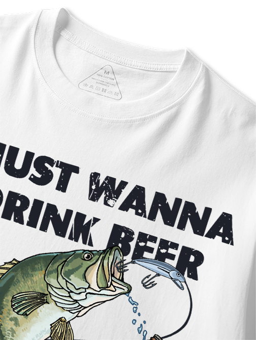 I Just Wanna Drink Beer and Jerk My Rod Unisex Classic Cotton Tee