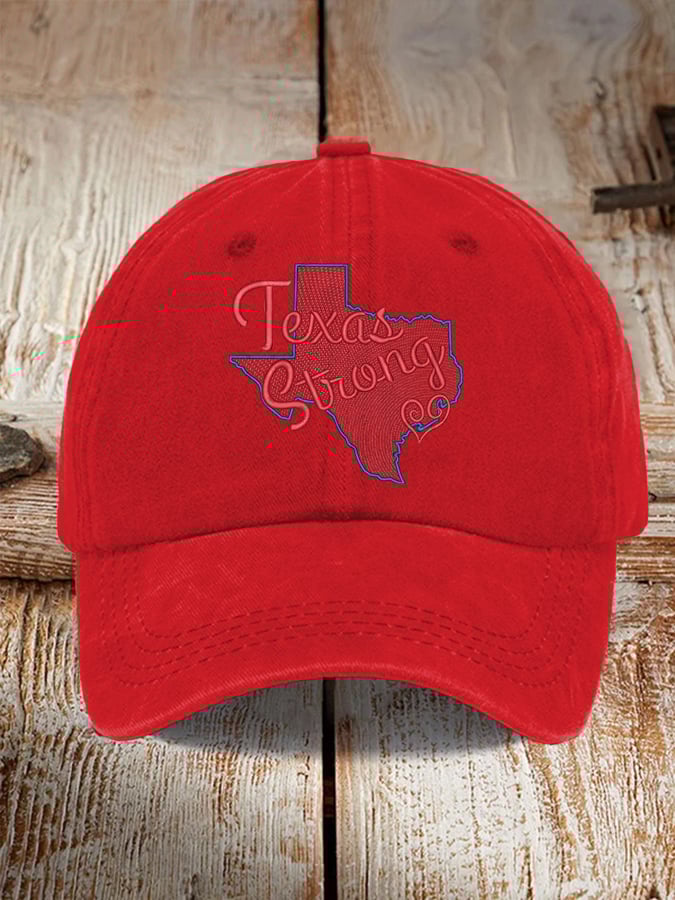 Retro Texas Strong Print Baseball Cap