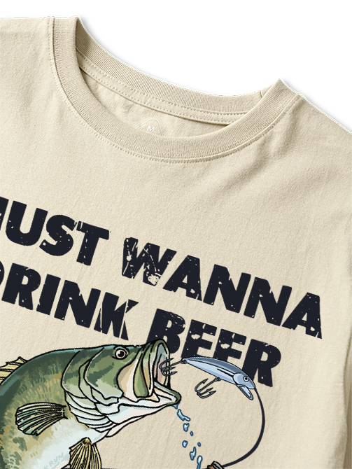 I Just Wanna Drink Beer and Jerk My Rod Unisex Classic Cotton Tee