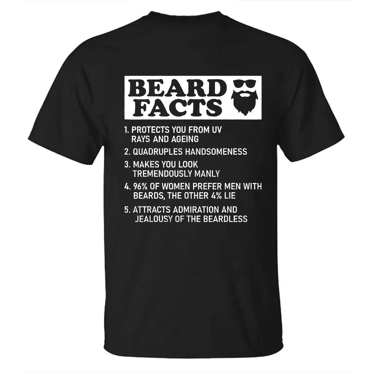 Viking Beard Facts Printed Men's T-shirt