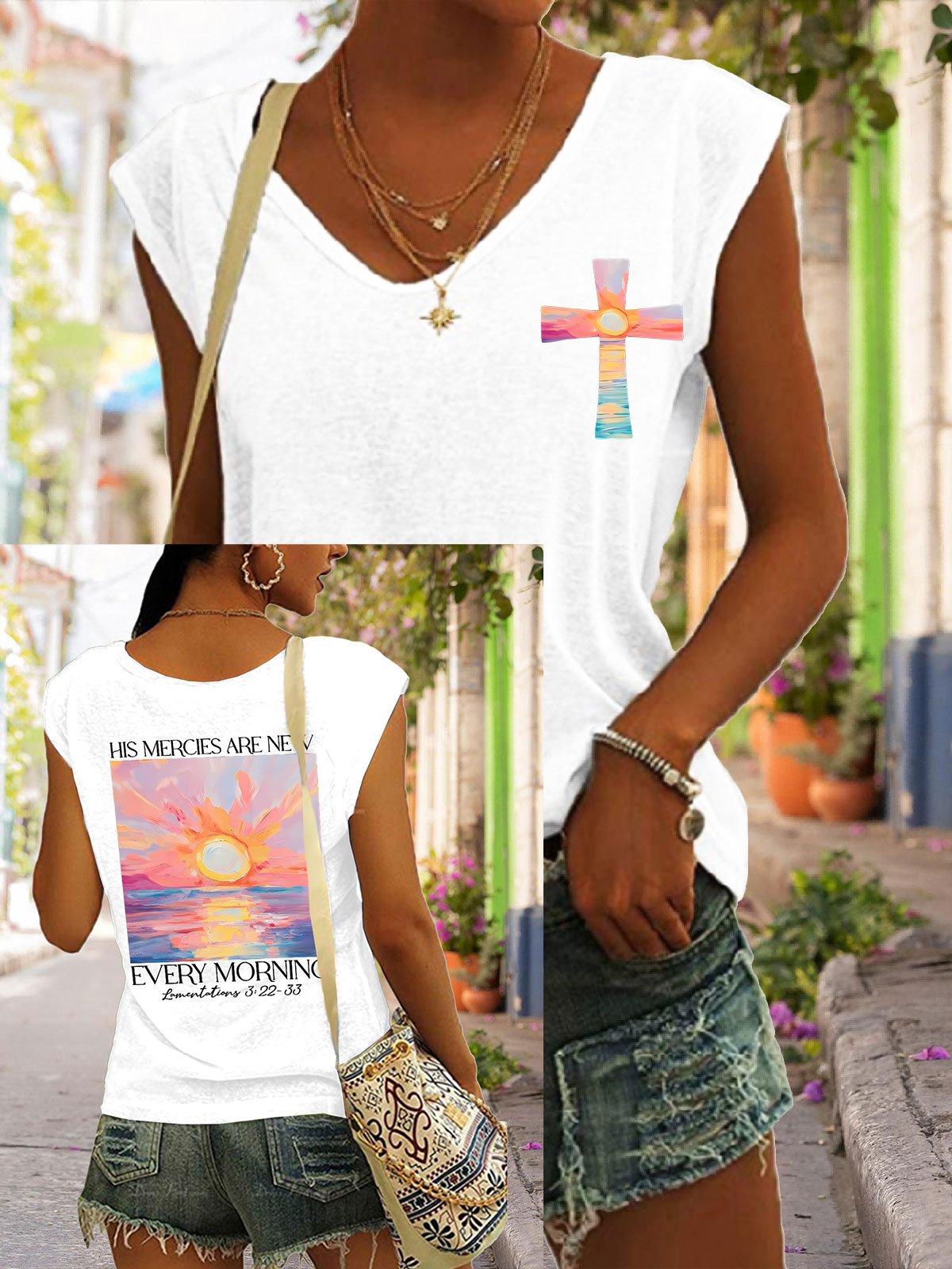 Women's His Mercies Are New Every Morning Feeling Print Tank Top