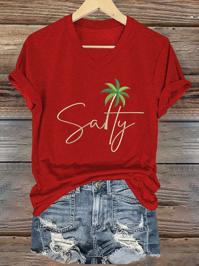 Women's Salt & Light Faith Print V-Neck T-Shirt