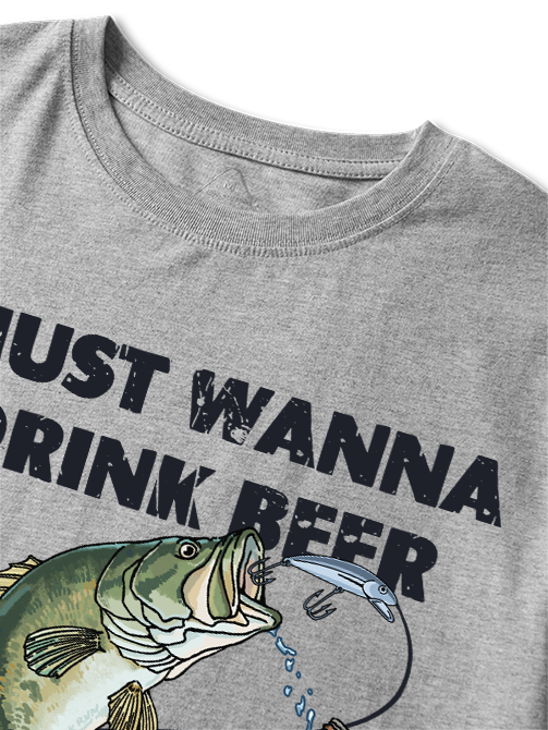 I Just Wanna Drink Beer and Jerk My Rod Unisex Classic Cotton Tee