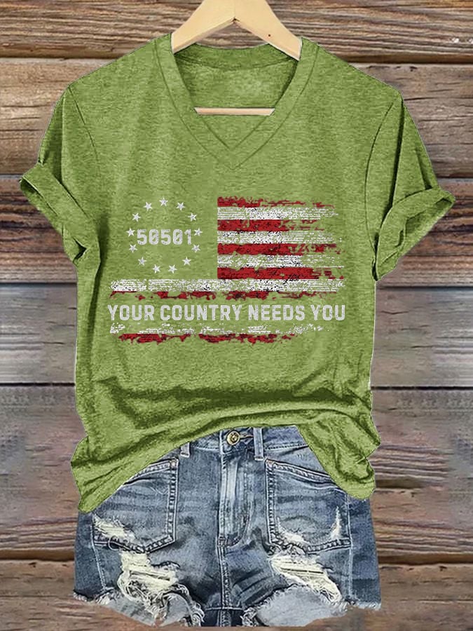 Women's 50501 Your Country Needs You Print T-Shirt