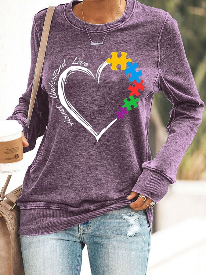 Casual Printed Long Sleeve Sweatshirt