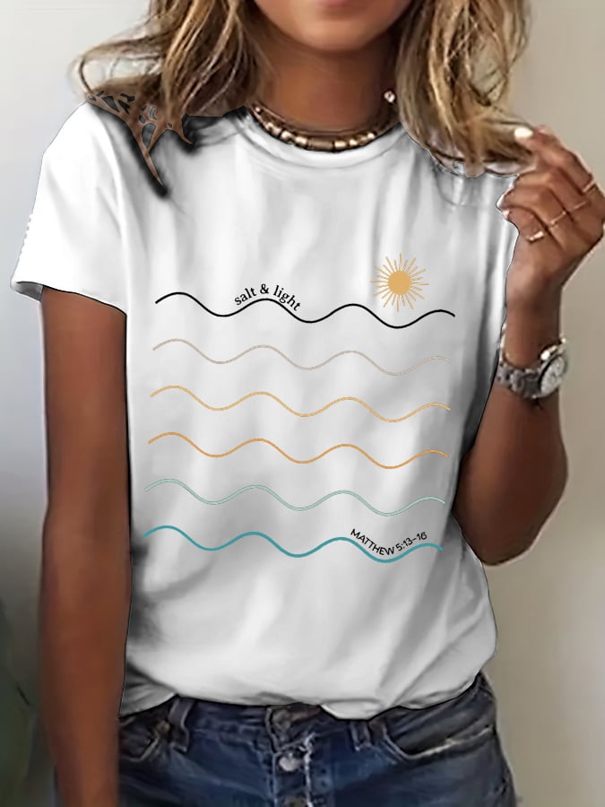 Women's Salt & Light Faith Print Casual T-Shirt