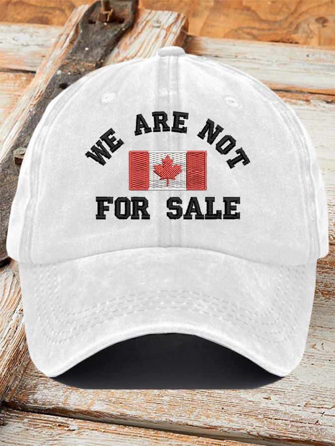 Unisex Canada We Are Not For Sale Printed Baseball Cap
