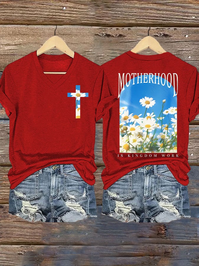 Motherhood is Kingdom Work Print T-shirt