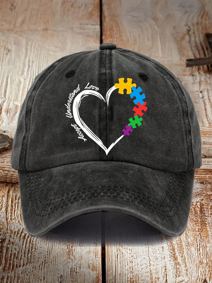 Autism Awareness Print Baseball Cap