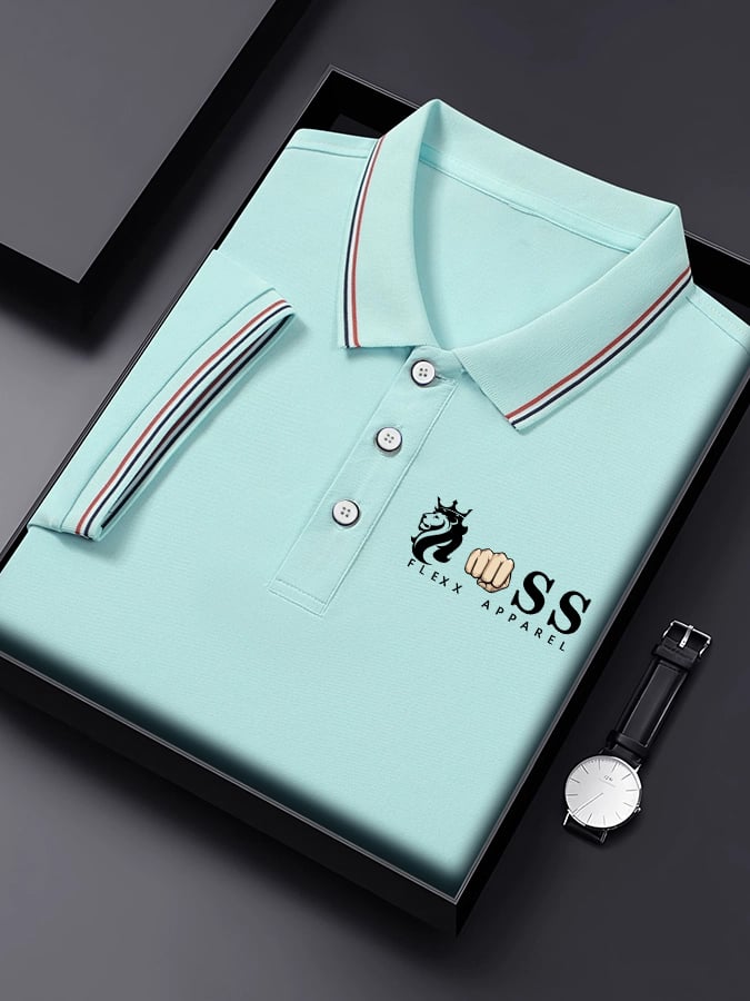 Herren Business Kontrast Polo