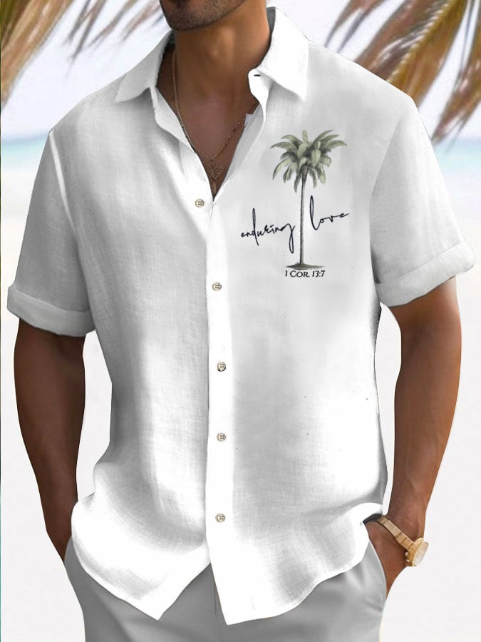 Men's Faith Print Shirt (No Pockets)