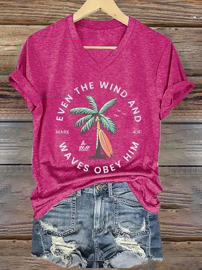 Women'S Casual Christian Scripture Graphic Print Short Sleeve T-Shirt