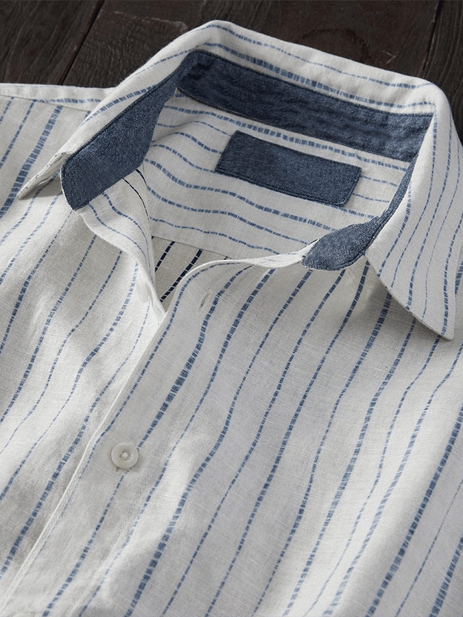 Herren-Langarmhemd mit Retro-Print