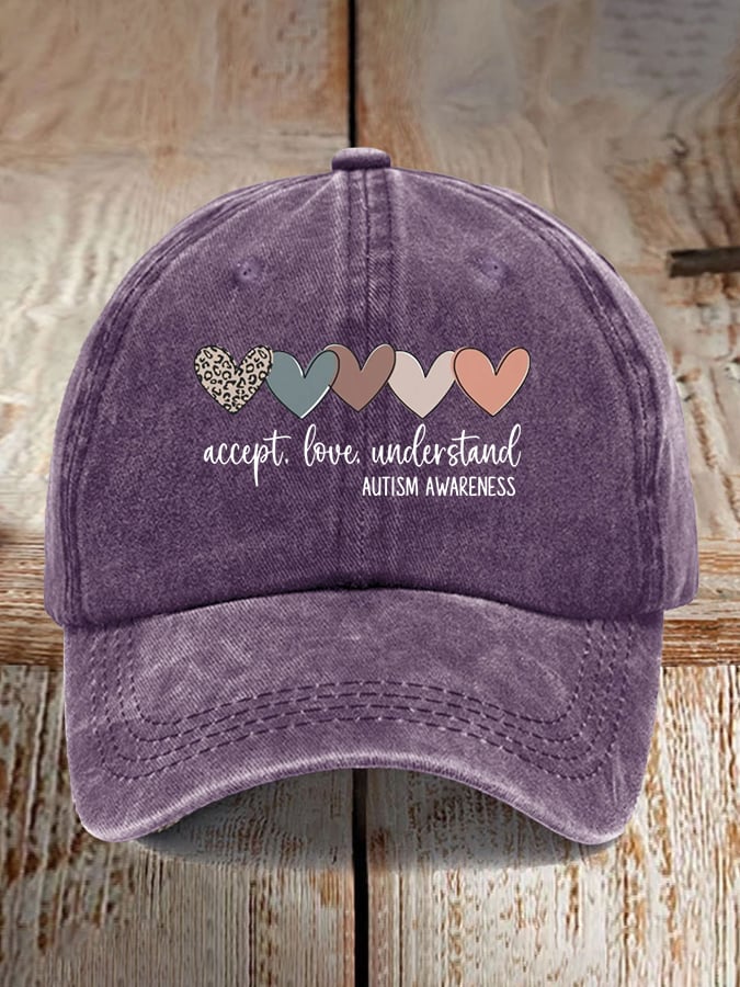 Unisex Autism Awareness Print Baseball Cap