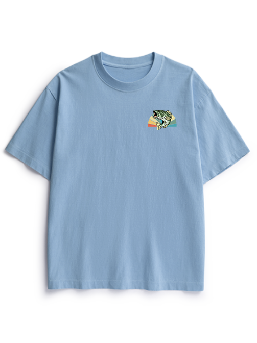 Hooked on the Reel Life Unisex Heavyweight Cotton T-Shirt