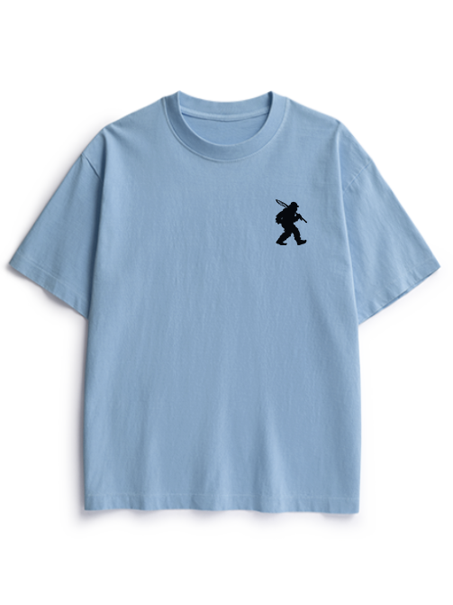 Bigfoot Loves Trout Unisex Heavyweight Cotton T-Shirt