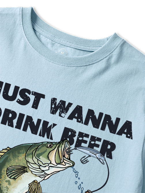 I Just Wanna Drink Beer and Jerk My Rod Unisex Classic Cotton Tee