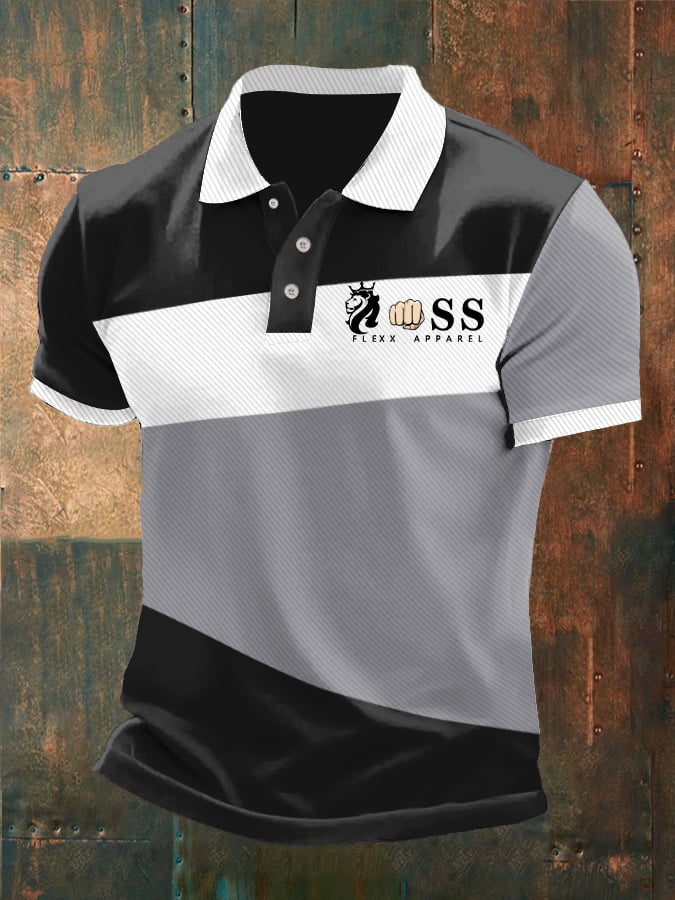 Lässiges Poloshirt in Kontrastfarbe für Herren
