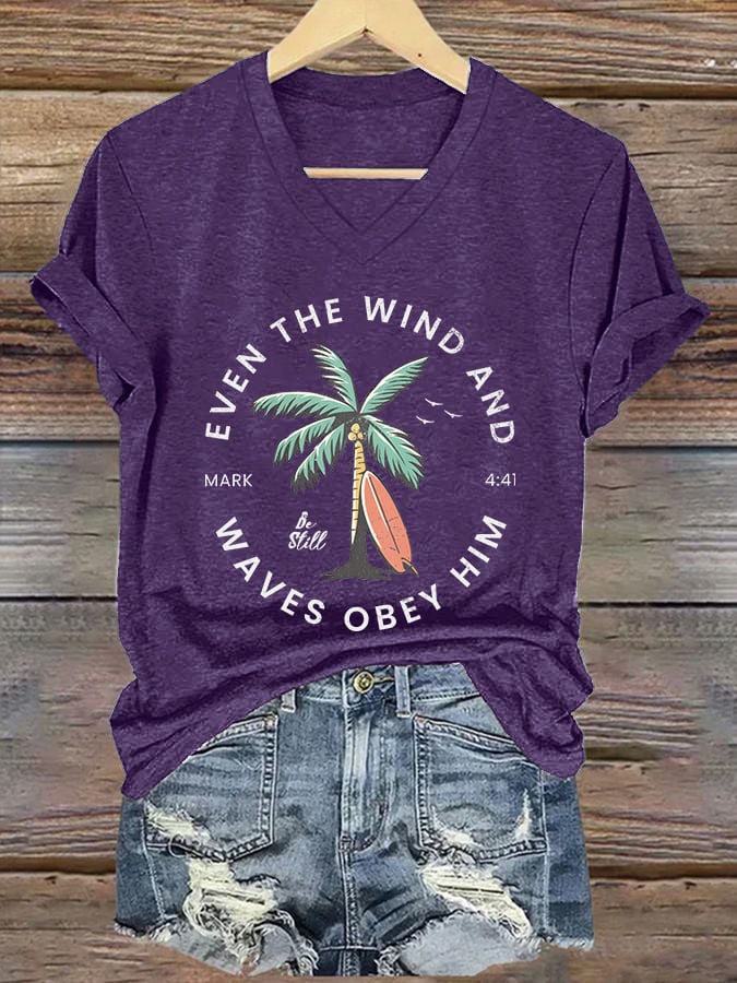 Women'S Casual Christian Scripture Graphic Print Short Sleeve T-Shirt