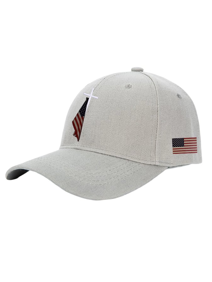 Unisex Flag Cross Print Baseball Cap