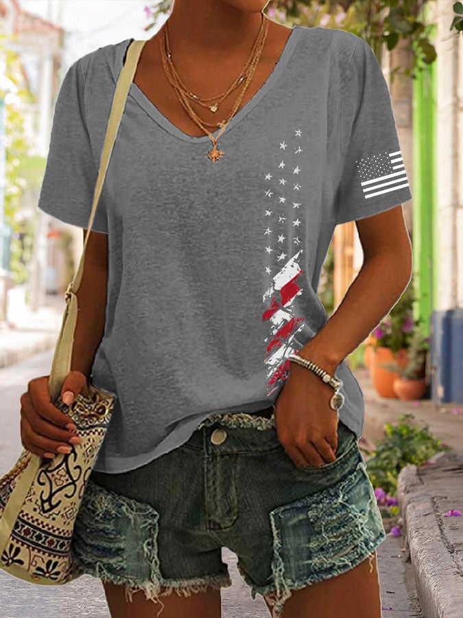 🔥Last Day 49% Off🔥Women's Independence Day Printed Casual T-Shirt
