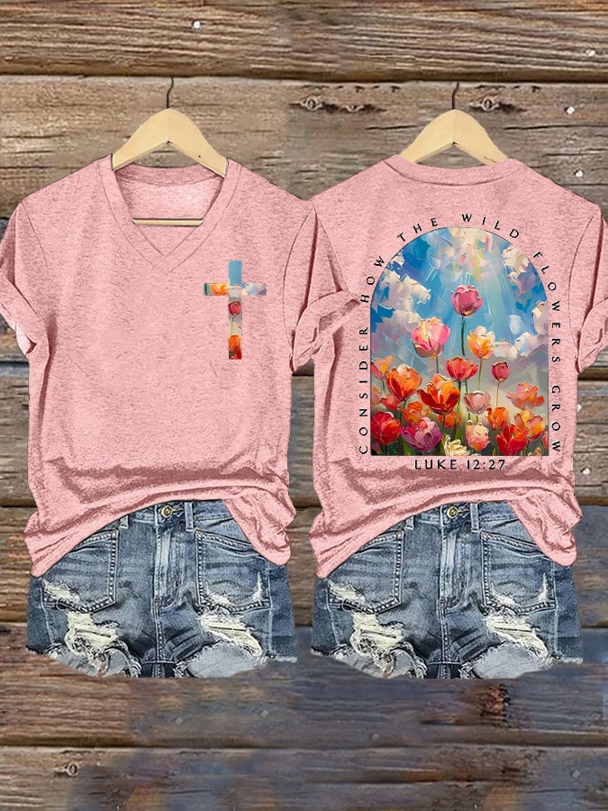 Consider How The Wild Flowers Grow Print T-shirt