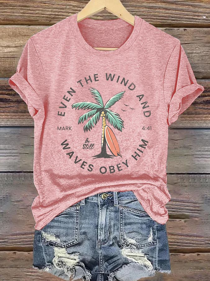 Women'S Casual Christian Scripture Graphic Print Short Sleeve T-Shirt