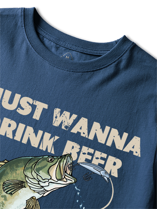 I Just Wanna Drink Beer and Jerk My Rod Unisex Classic Cotton Tee