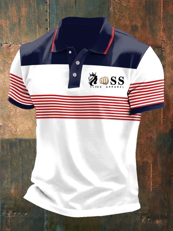 Lässiges Poloshirt in Kontrastfarbe für Herren