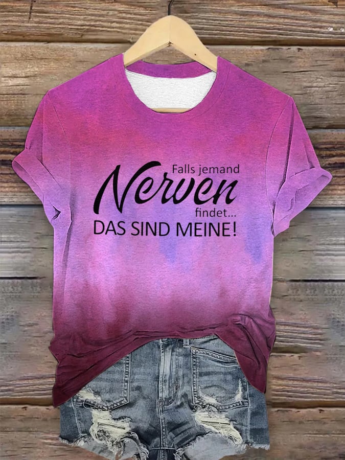 T-Shirt mit Aufdruck „Inspirierende Zitate“ für Damen