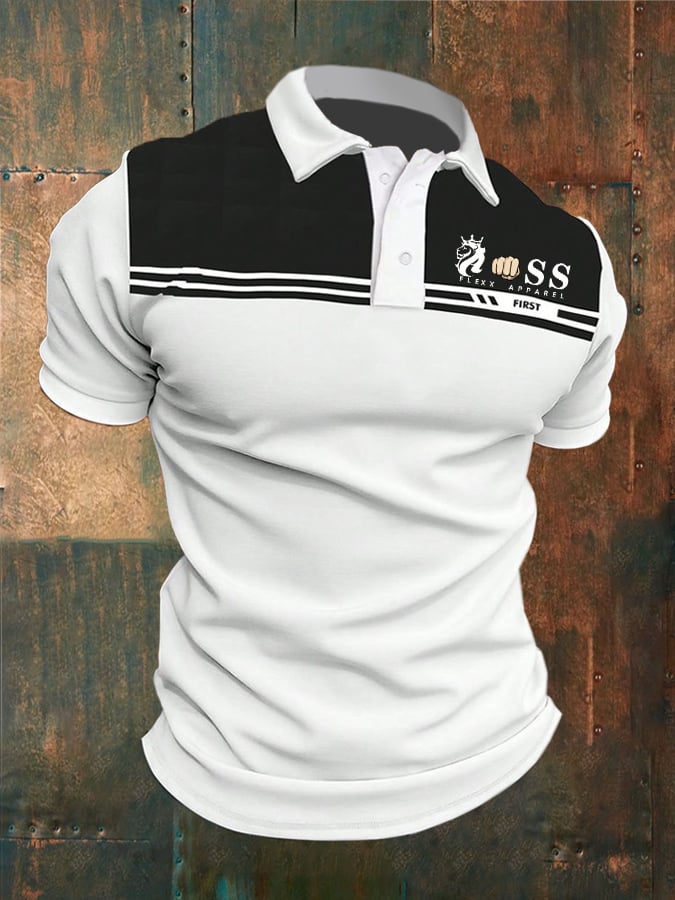 Lässiges Poloshirt in Kontrastfarbe für Herren