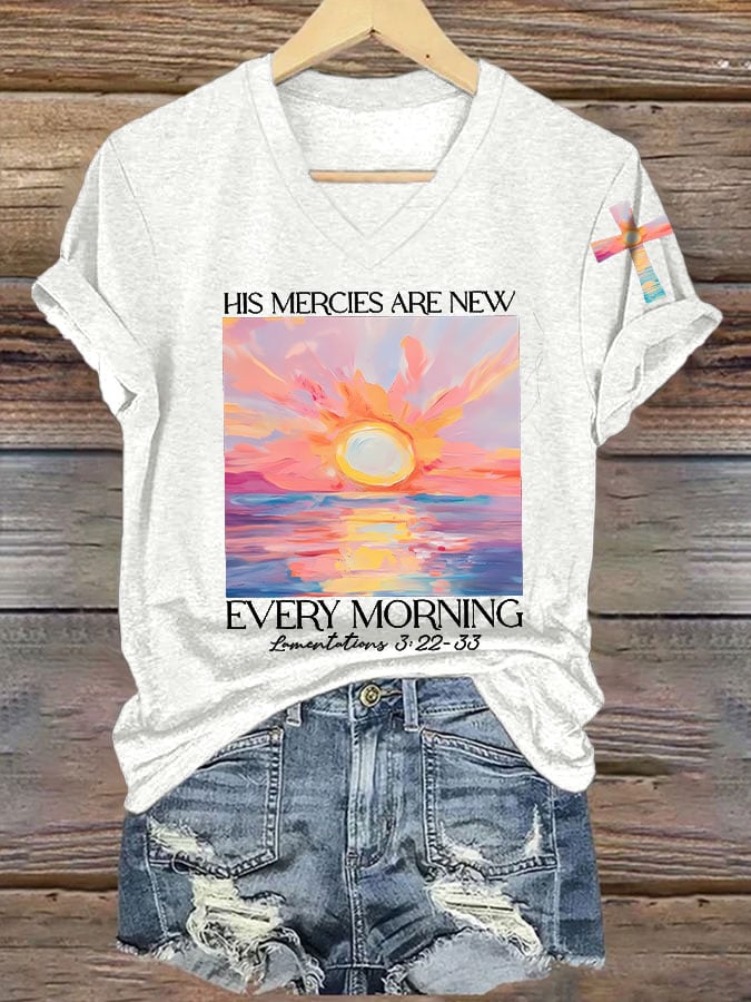 Women's His Mercies Are New Every Morning Feeling T-Shirt
